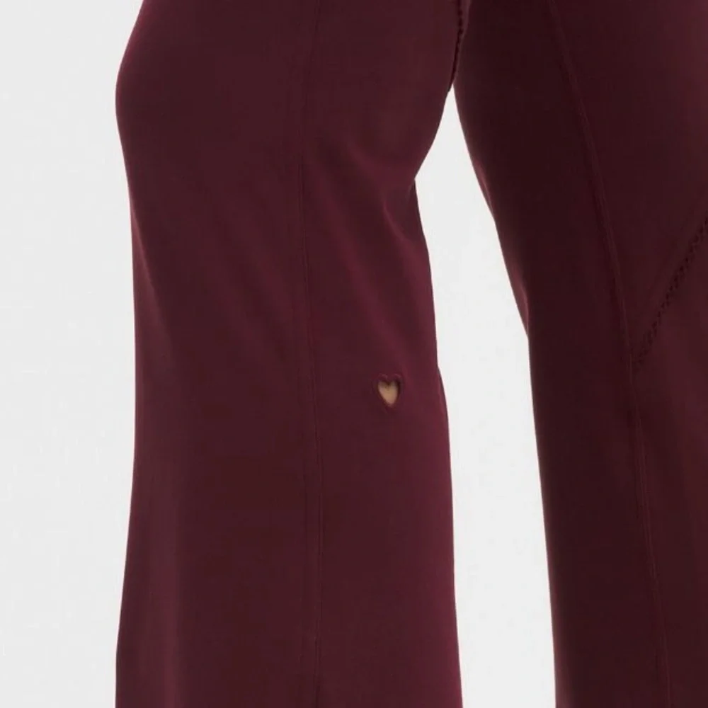 Lululemon Groove No Line High-Rise Flared Pant Heart Burgundy Bay Valentines Day